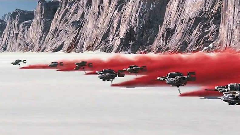 Resistance-pilots-race-toward-First-Order-walkers-on-Crait-TLJ
